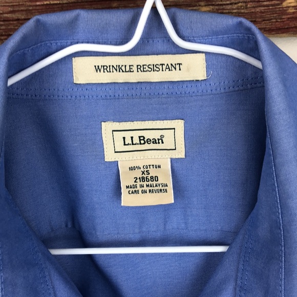 LL Bean blue shirt for women, Wrinkle Resistant, Size Woman US XS - Picture 4 of 8